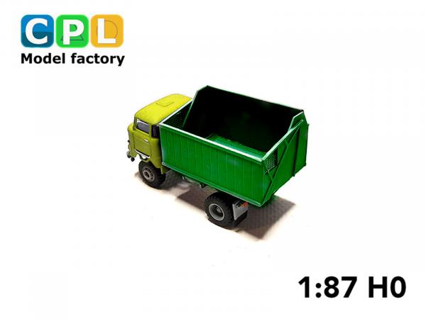 IFA W50LA ND mit Schwerhäckselaufbau SHA16 Oschatz Var. 4 beige gruen